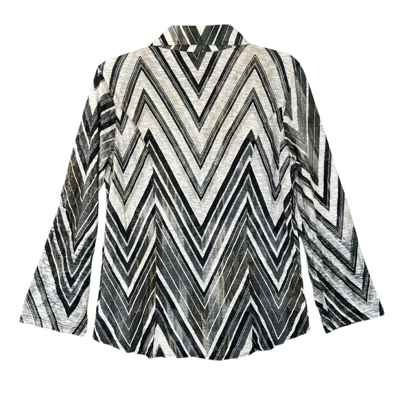 DAVID CLINE Crushed Roll Tab Sleeve Shirt Snap Front "Stone" Greys Size Medium - Picture 2 of 9